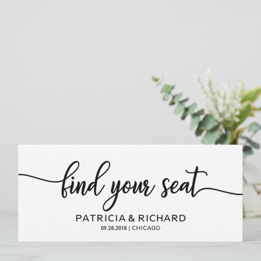 シートのシー結婚ティングチャートタイトルカードの検索 招待状 (スタンド正面)