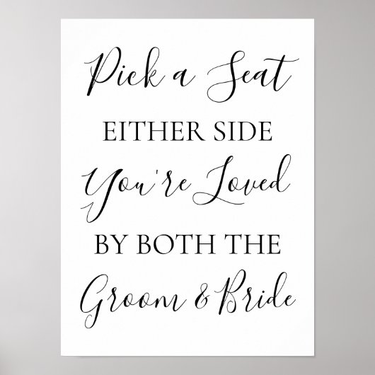 シートの両側のスシンプルクリプト結婚の記号を選択 ポスター (正面)