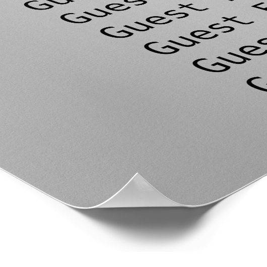 シートの座席表のブライダル結婚シルバー12 ポスター (角)