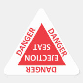 シートの注意シール 三角形シール (正面)