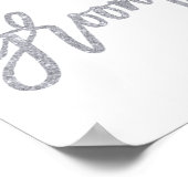 シートの銀結婚箔エフェクトを選択 ポスター (角)