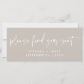 シートのTaupeスクリプトの結婚署名を見つける (正面)