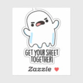 シートを一緒に取おもしろい幽霊Pun シール (シート)