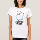 シートを一緒に取おもしろい幽霊Pun Tシャツ (正面)