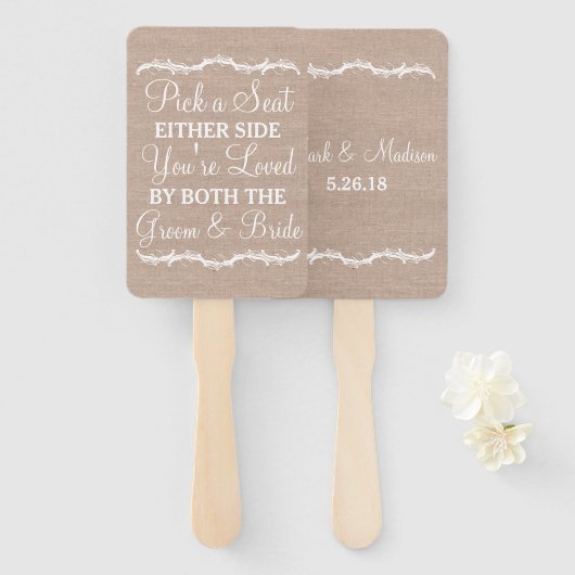 シートを両側のラップから選結婚択 ハンドファン (正面&裏面)