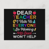 シートを動かす学生救済の親愛先生 ポストカード (正面)