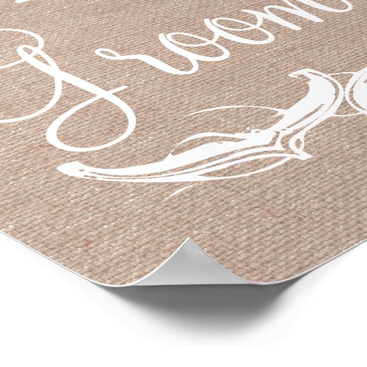 シートを左右のバーラップのサイン結婚から選択 ポスター (角)