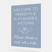 シートを選択するサイド半透明ブルー結婚ではない アクリルサイン (傾斜)