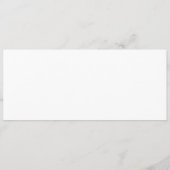 シートカードを見つける愛らしい書道 メニュー (裏面)