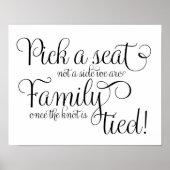 シートチョークとグリッター結婚のサインを選ぶ ポスター (正面)