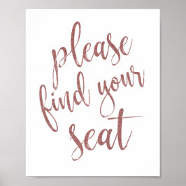 シートバラ金ゴールドグリッター8x10サインを見つける ポスター