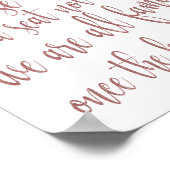 シートバラ金ゴールドグリッター8x10結婚の看板の選択 ポスター (角)