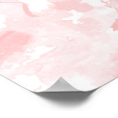 シートピンクウォーターカラーを選択バラヴィンテージウェディング ポスター (角)