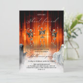 シートフェイススケルトン幽霊大人ハローウィンパーティ 招待状 (スタンド正面)