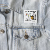 シートフェイス幽霊ハッピーハロー 缶バッジ (インサイチュ)