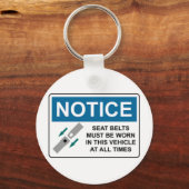 シートベルトの擦り切れた注意… キーホルダー (正面)