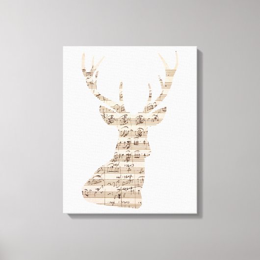 シートミュージックディアーラップ キャンバスプリント (正面)