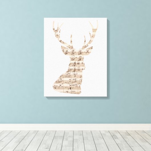 シートミュージックディアーラップ キャンバスプリント (インサイチュ (ウッドフロア))