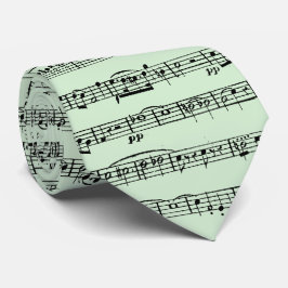 シートミュージックデザインオングリーン ネクタイ