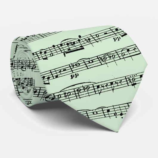 シートミュージックデザインオングリーン ネクタイ (ロール)
