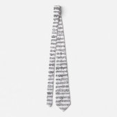 シートミュージックデザインオンホワイト ネクタイ (裏面)