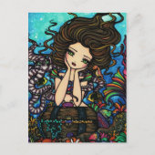 シートレジャーチェストマーメイドフェアリーファンタジーアートガール ポストカード (正面)