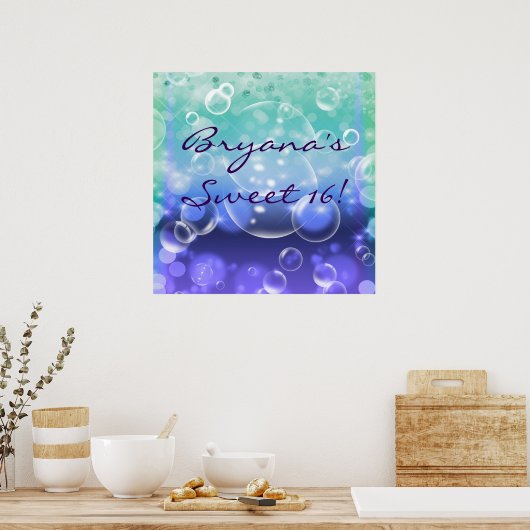 シートロピカルバースデーパーティーの下で ポスター (キッチン)