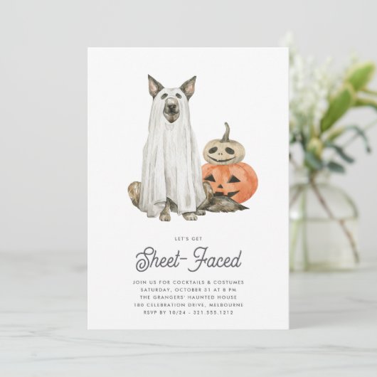 シート状のハローウィンパーティ 招待状 (スタンド正面)