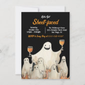 シート状幽霊カクテルアダルトハローウィンパーティ 招待状 (正面)