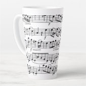 シート音楽ノート巨大なコーヒーマグ カフェラテマグ (左アングル)