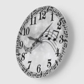 シート音楽 ラージ壁時計 (傾斜)