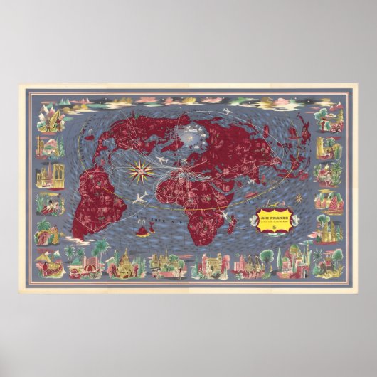 シート1-8：エアフランス ポスター (正面)