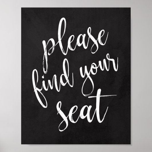 シート8x10チャルボードのサイン結婚を見つける ポスター (正面)