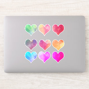 シート/9カラフルハート型カットアウトデカール シール