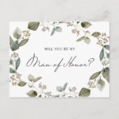 シードされたユーカリリースは私の名誉カードの男になる インビテーションポストカード (正面)