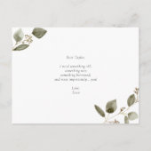 シードされたユーカリリースは私の花嫁になる インビテーションポストカード (裏面)