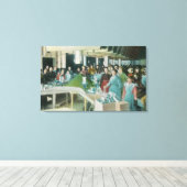 シードされたレーズンを工場で梱包する労働者 キャンバスプリント (インサイチュ (ウッドフロア))