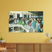 シードされたレーズンを工場で梱包する労働者 キャンバスプリント (インサイチュ (リビング))