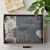 シードカタログフローラバラデカップネイビーブルー金ゴールド 薄葉紙 (ギフト)