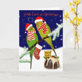 シードケーキのクリスマスカード（あなた自身のメッセージを編集） カード (黄色い花)