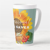 シードセーバーベジタブル縁どカスタム カフェラテマグ (右アングル)