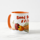 シードセーバーベジタブル縁どカスタム マグカップ (正面左)