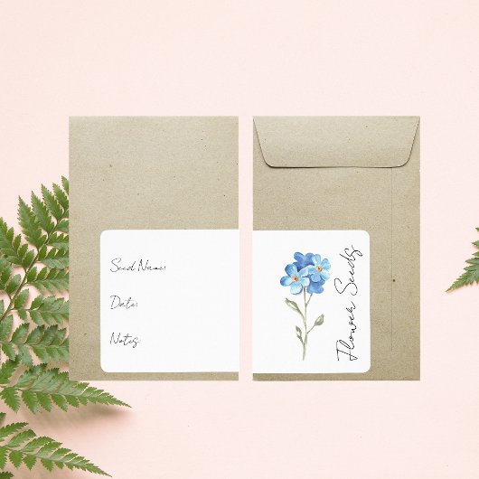 シードパケットのシール |フラワーシードパケットラベル ラベル