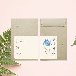 シードパケットのシール |フラワーシードパケットラベル ラベル