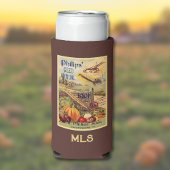 シードパケットカタログファームヴィンテージベジモノグラム スリム缶クーラー