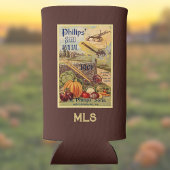 シードパケットカタログファームヴィンテージベジモノグラム スリム缶クーラー