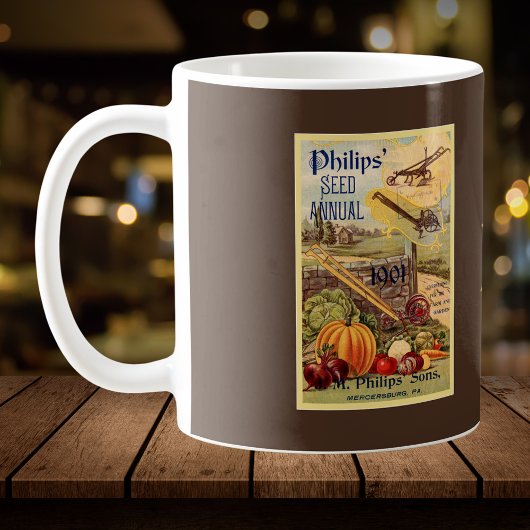 シードパケットカタログ植物農園ヴィンテージイニシャル コーヒーマグカップ