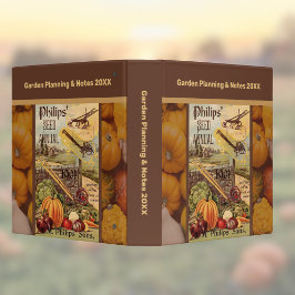 シードパケットカタログ茶色のヴィンテージ農業とタイトル