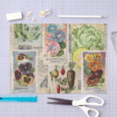 シードパケットコラージュ 薄葉紙 (クラフト)