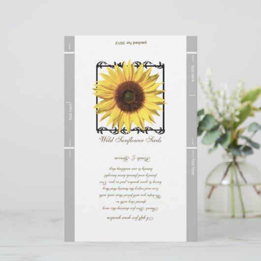 シードパケットテンプレート結婚式の引き出物 (スタンド正面)